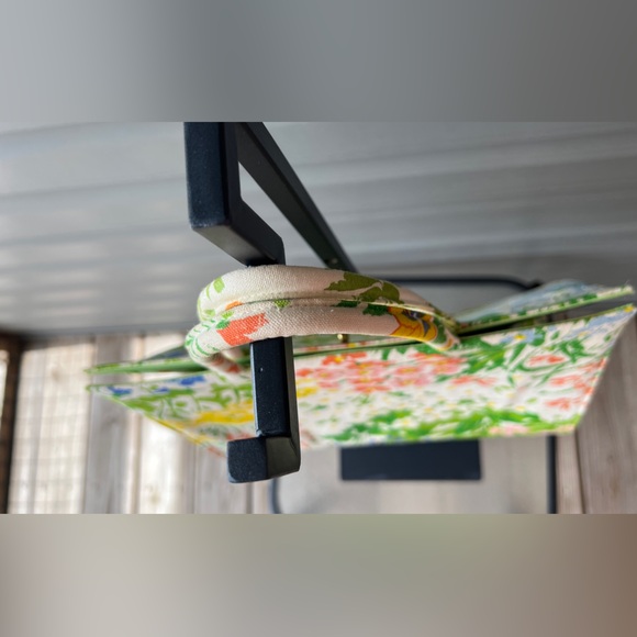 Vintage 60’s Margaret Smith Beautifully Floral Cotton Top Handle Purse - Picture 5 of 16